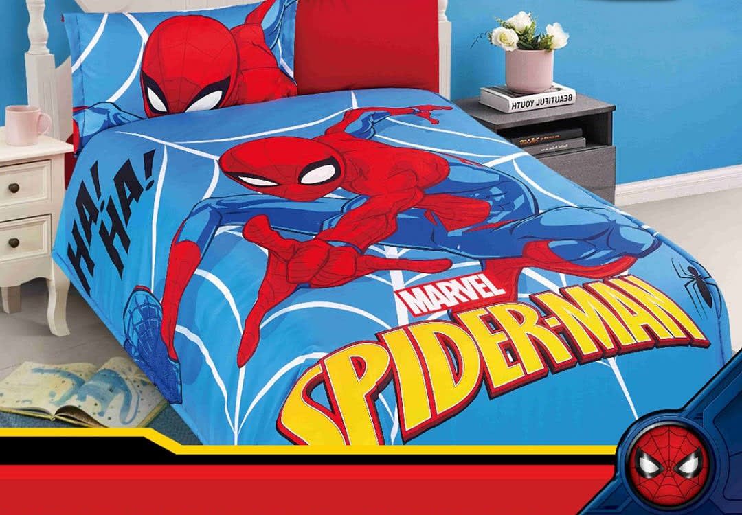 Disney Spider man Comforter Set 4 PCs - Blue