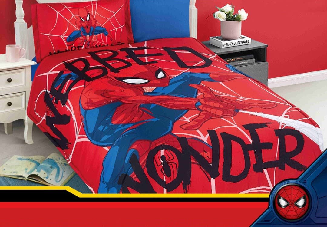 Disney Spider man Comforter Set 4 PCs - Red