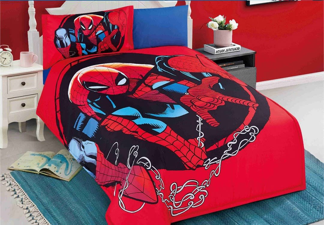 Disney Spider man Comforter Set 4 PCs - Red