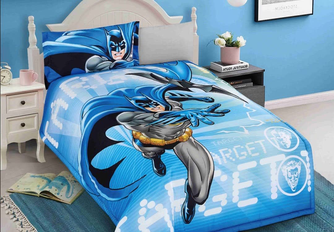 Disney Bat Man Comforter Set 4 PCs - Blue