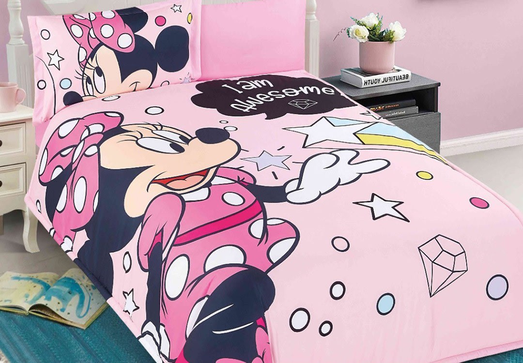 Disney Minnie Mouse Comforter Set 4 PCs - Pink