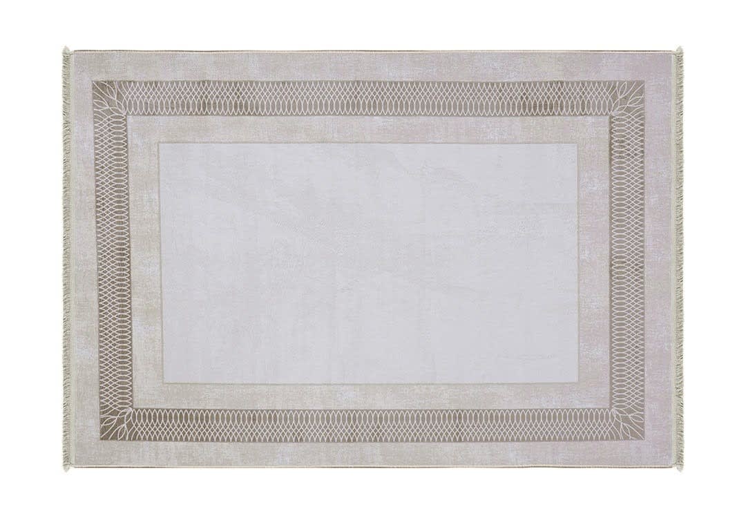 سجاد بامبو الفاخر - ( 180 × 280 ) سم أوف وايت وبيج فاتح