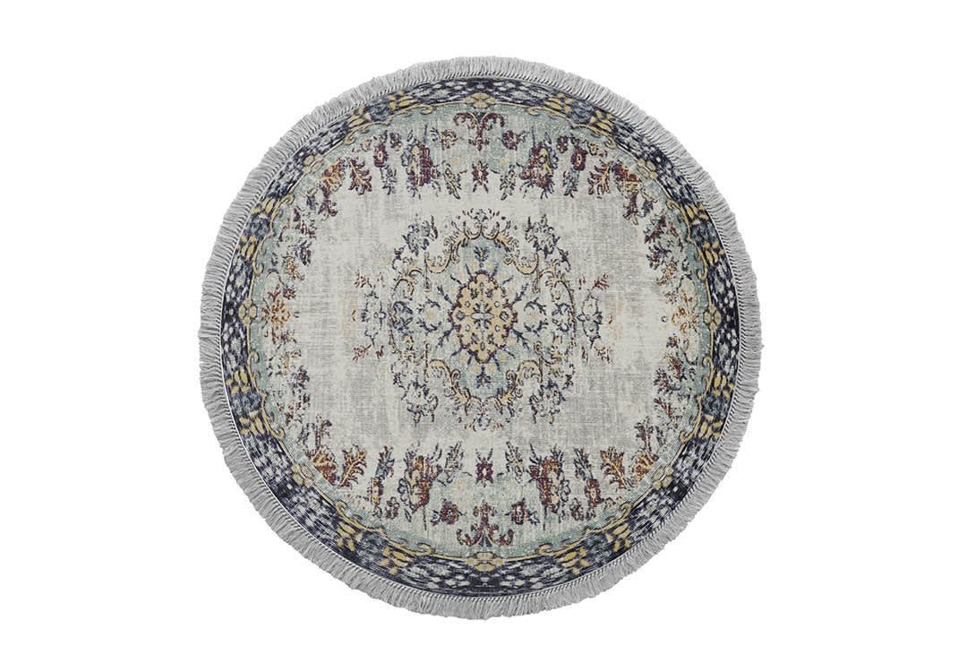 Turkish Bamboo Premium Carpet - ( 160 X 160 ) cm Multicolor
