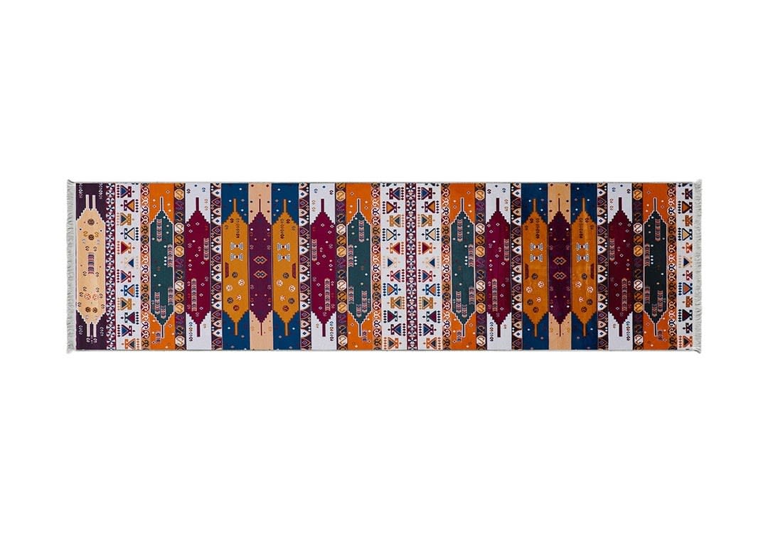 Turkish Bamboo Premium Passage Carpet - ( 300 X 80 ) cm Multi Color