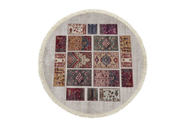 Turkish Bamboo Premium Carpet - (160 x 160 ) cm Multicolor