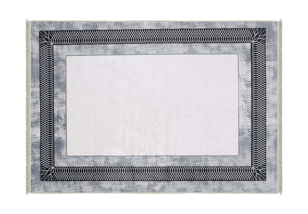 Bamboo Premium Carpet - ( 160 X 230 ) cm Off White & Grey