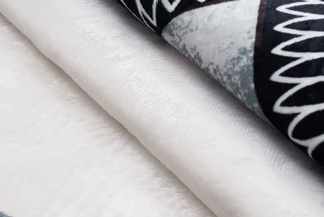 سجاد بامبو الفاخر - ( 180 × 280 ) سم أوف وايت ورمادي