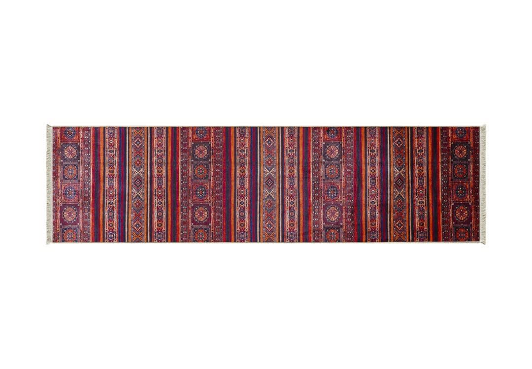 Turkish Bamboo Premium Passage Carpet - ( 300 X 80 ) cm Multi Color