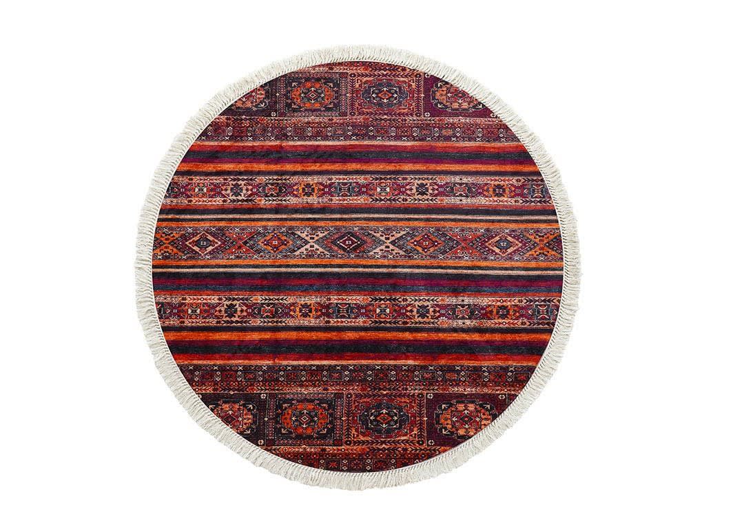 Turkish Bamboo Premium Carpet - ( 160 X 160 ) cm Multicolor