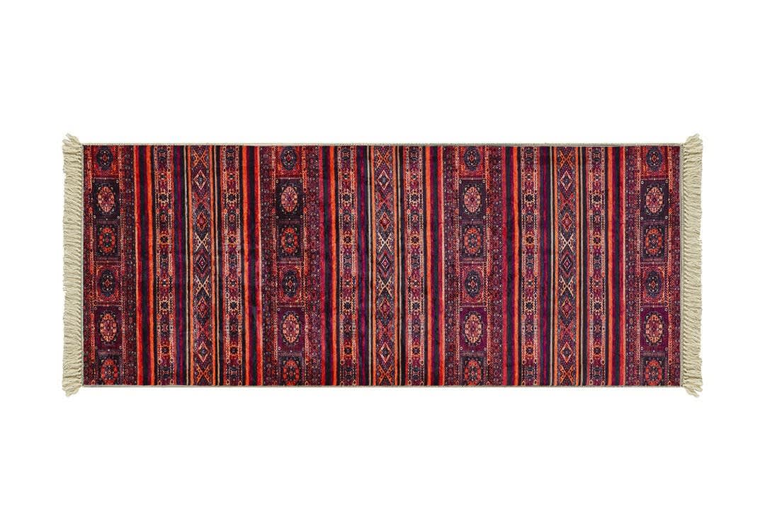Turkish Bamboo Premium Passage Carpet - ( 200 X 80 ) cm Multi Color