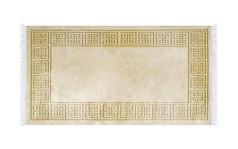 Bamboo Premium Passage Carpet - ( 150 X 80 ) cm Beige & Gold