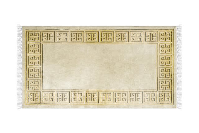 Bamboo Premium Passage Carpet - ( 150 X 80 ) cm Beige & Gold