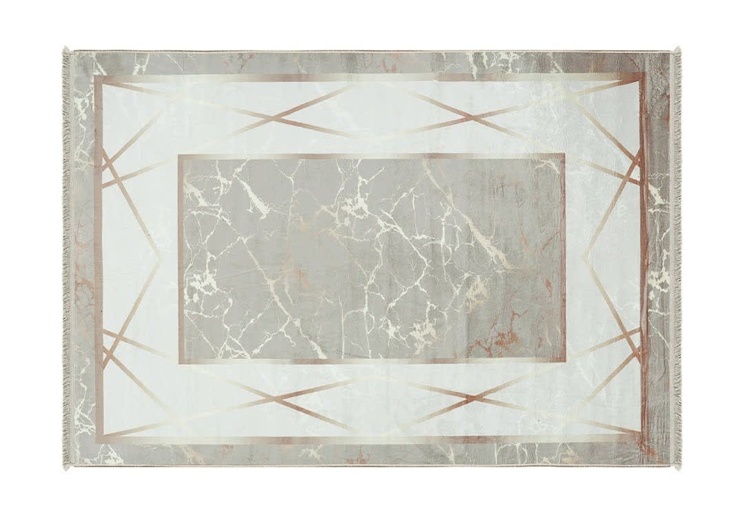 سجاد بامبو الفاخر - ( 160 × 230 ) سم أوف وايت وبيج