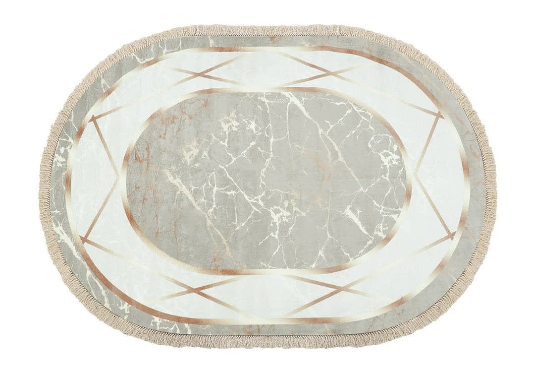 سجاد بامبو الفاخر - ( 160 × 230 ) سم أوف وايت وبيج