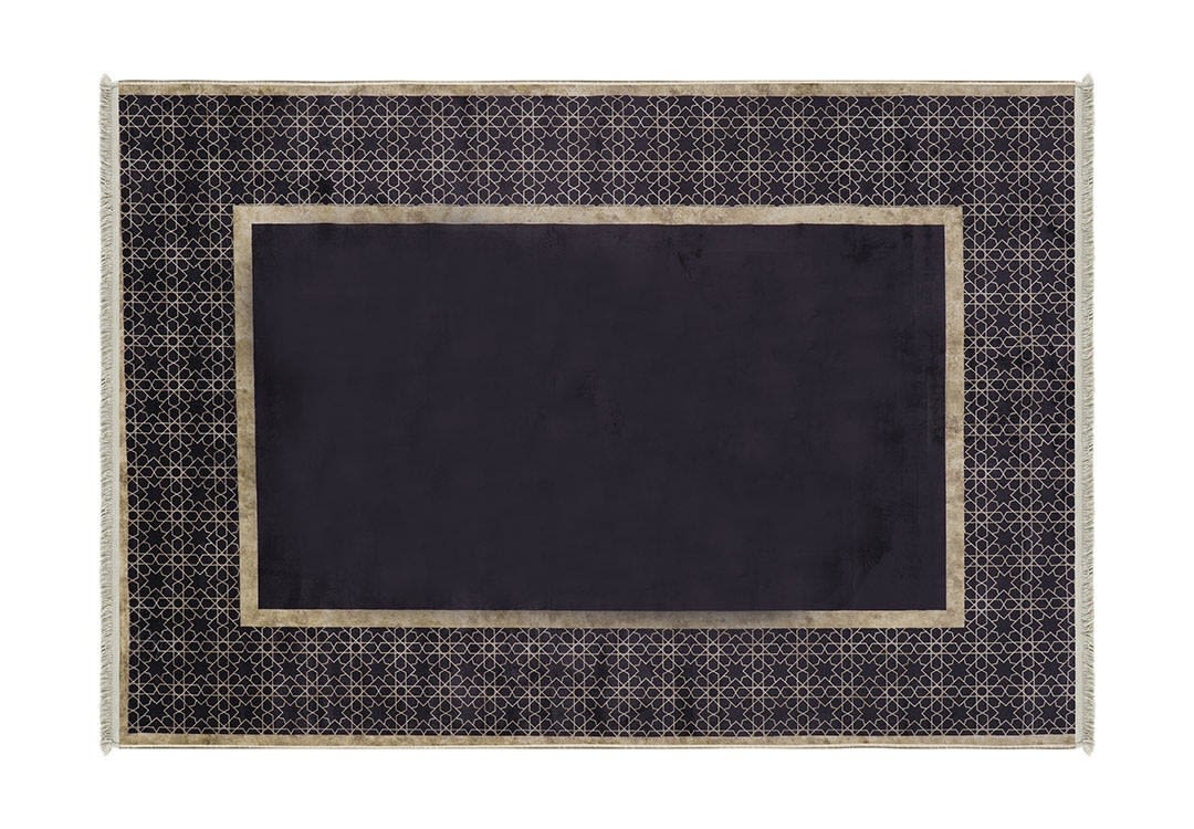 Bamboo Premium Carpet - ( 160 X 230 ) cm Navy & Beige