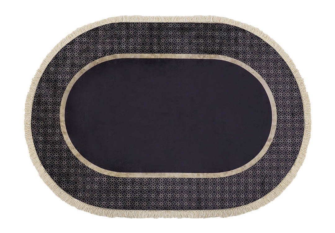 Bamboo Premium Carpet - ( 160 X 230 ) cm Navy & Beige