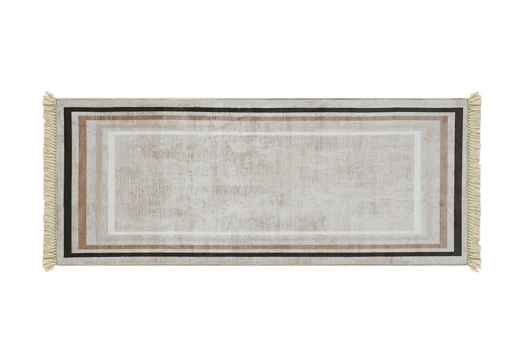 Turkish Bamboo Premium Passage Carpet - ( 200 X 80 ) cm Beige