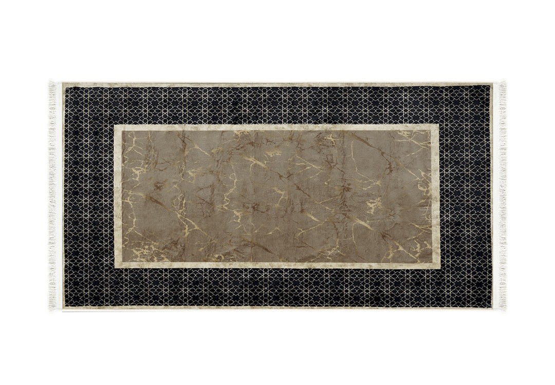 سجاد بامبو الفاخر للممرات - ( 150 × 80 ) سم أسود وبني