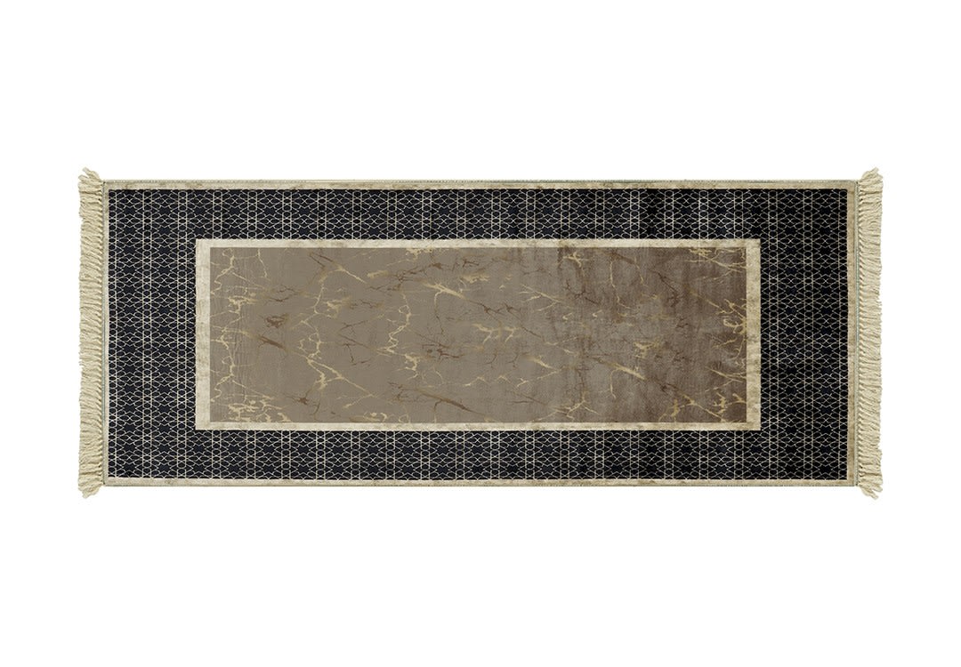 Bamboo Premium Passage Carpet - ( 200 X 80 ) cm Black & Brown