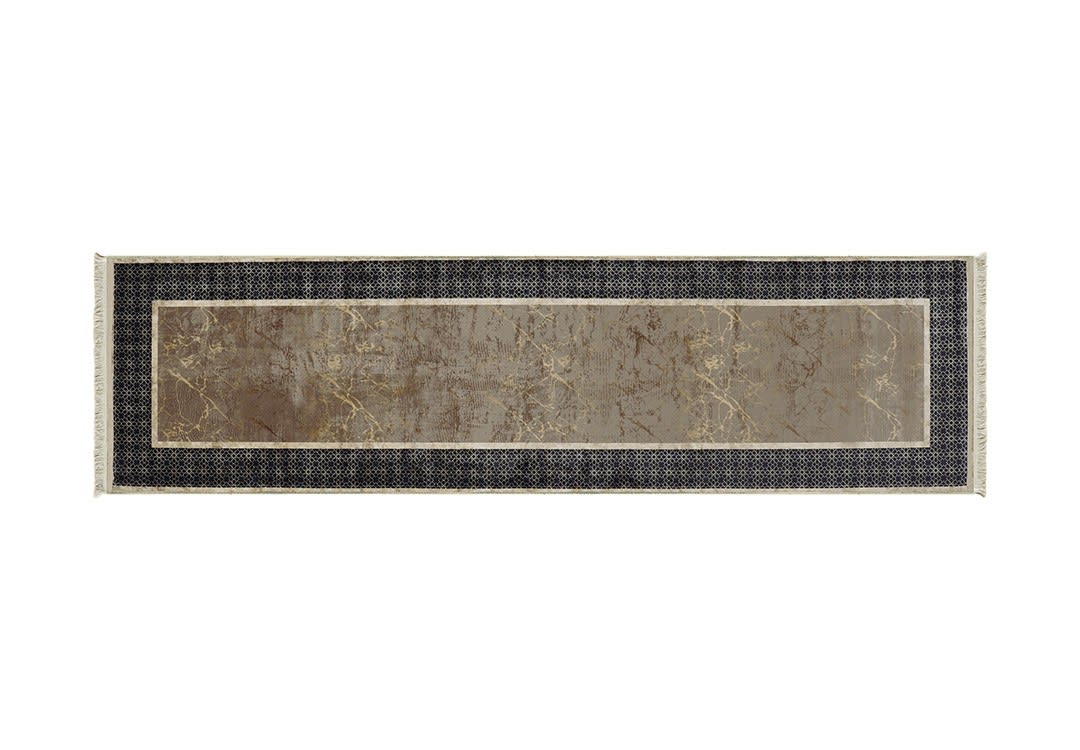 سجاد بامبو الفاخر للممرات - ( 300 × 80 ) سم أسود وبني