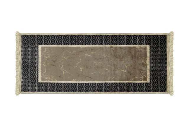 سجاد بامبو الفاخر للممرات - ( 200 × 80 ) سم أسود وبني