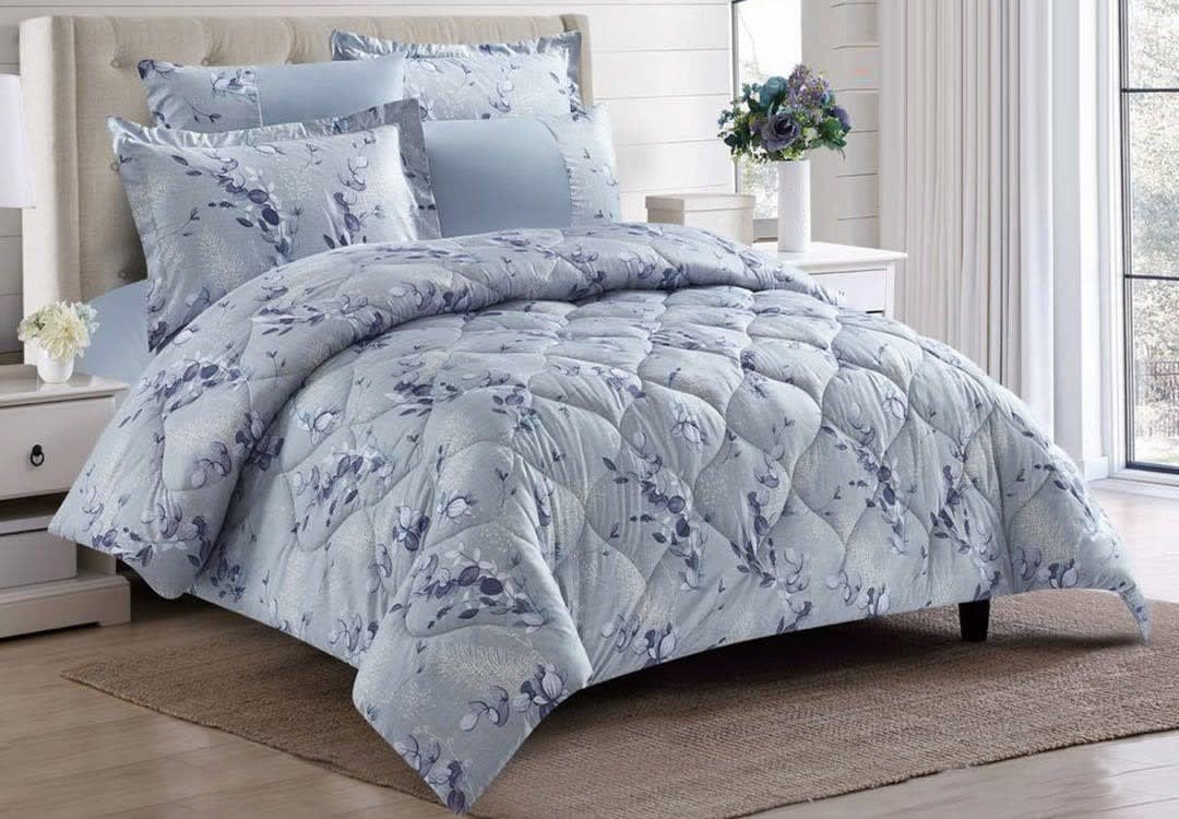 Zamzam Home Comforter Set 4 PCs - Single Grey