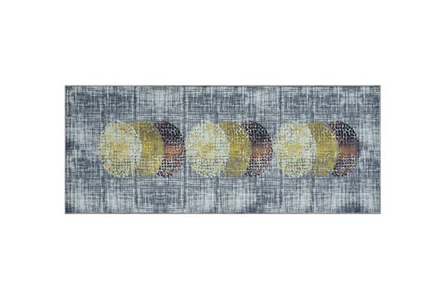 سجاد ممرات عازل للماء من أرمادا - ( 200 × 80 ) سم رمادي و ذهبي