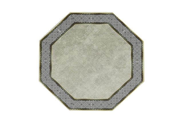 Armada Octagon Carpet - ( 140 × 140 ) Beige & Gold & White