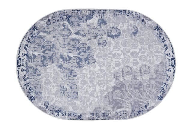 Armada Waterproof Carpet - ( 160 X 230 ) cm Off White & Blue