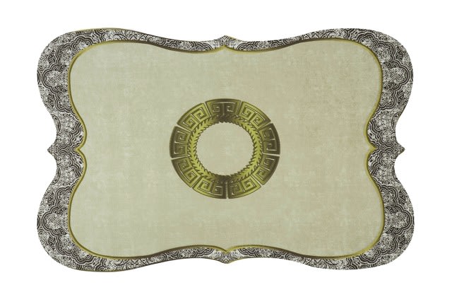Armada Waterproof Carpet - ( 120 X 180 ) cm Beige & Gold