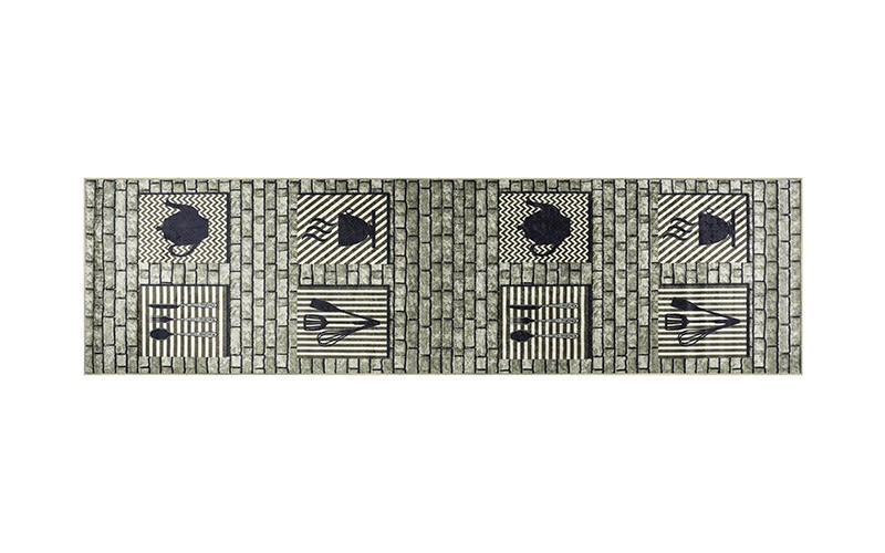Armada Waterproof kitchen Carpet - ( 300 X 80 ) cm Oily & Black