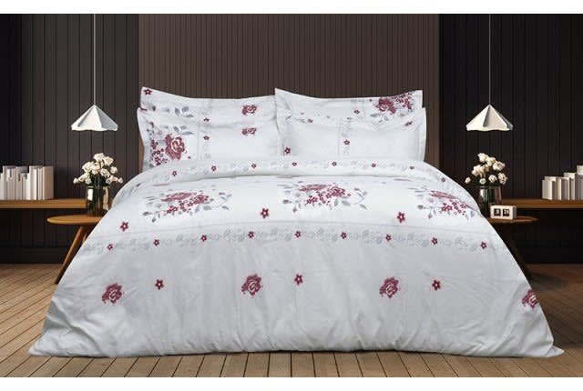 DINO Duvet Cover Set Without Filling 6 PCS - King White & Red