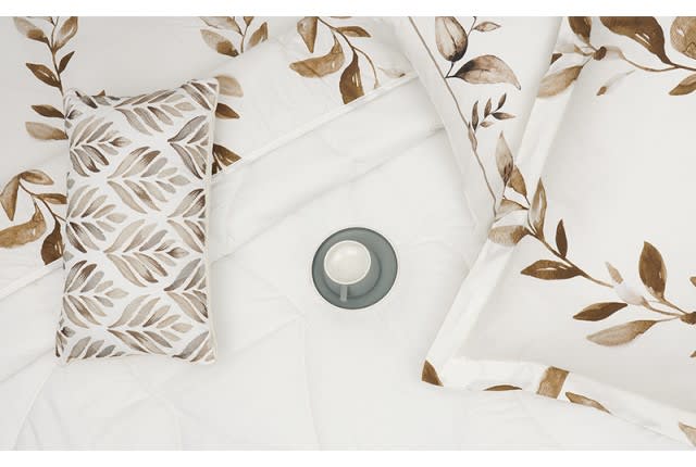 Dalida Cotton Comforter Set 4 PCS - Single Off White