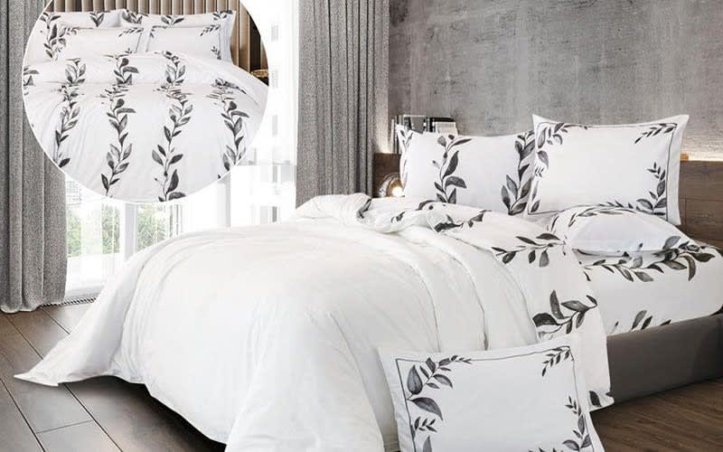 Dalida Cotton Quilt Cover Set Without Filling 6 PCS - Queen White