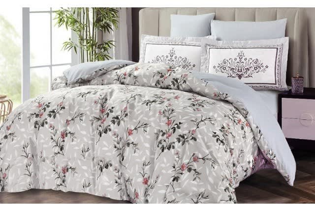 Odessa Quilt Cover Set Without Filling 6 PCS - King L.Grey