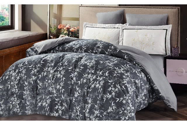 Odessa Quilt Cover Set Without Filling 6 PCS - King D.Grey