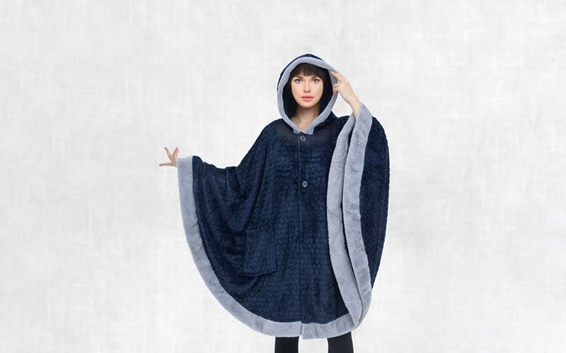 Cannon Poncho For Women 1 PC - Navy