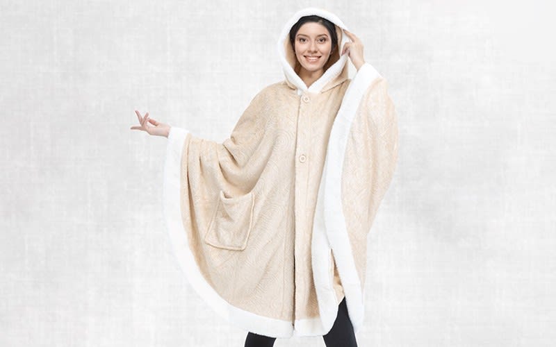 Cannon Poncho For Women 1 PC - Beige