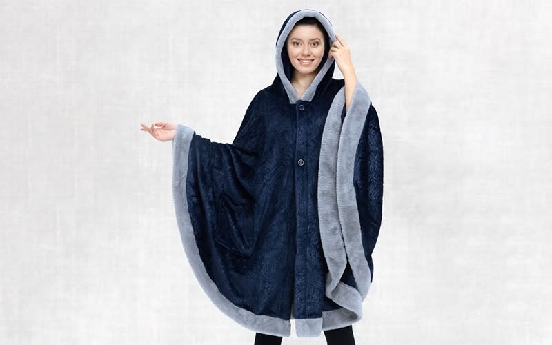 Cannon Poncho For Women 1 PC - Blue