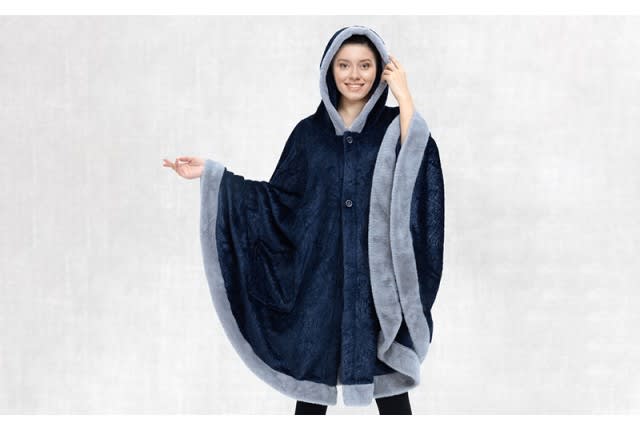 Cannon Poncho For Women 1 PC - Blue