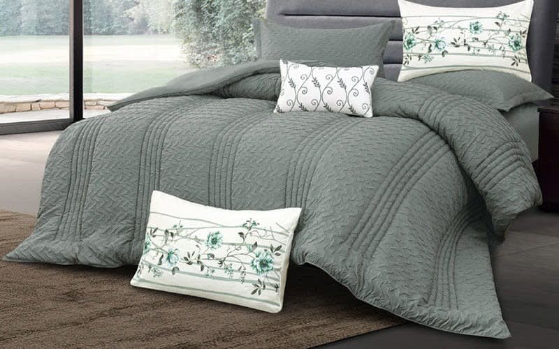 Alana Comforter Set 7 PCS - King Green