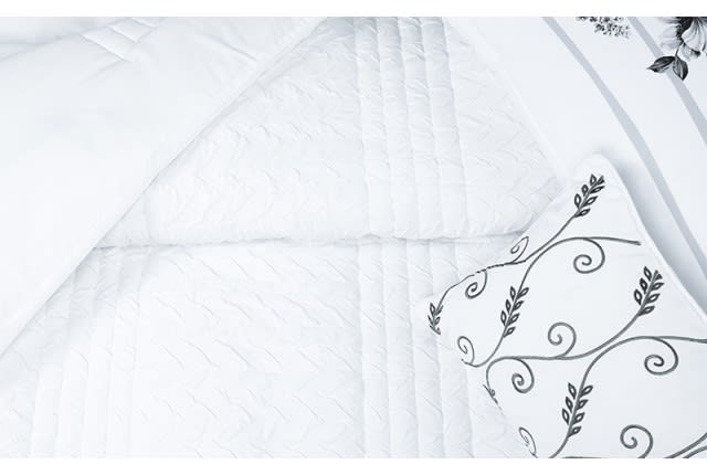 Alana Comforter Set 7 PCS - Queen White