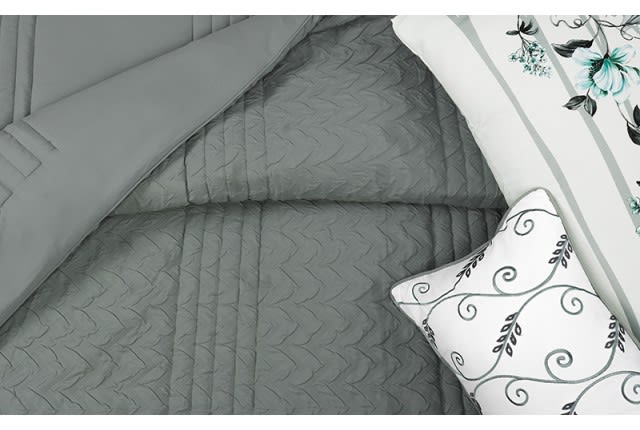 Alana Comforter Set 7 PCS - Queen Green