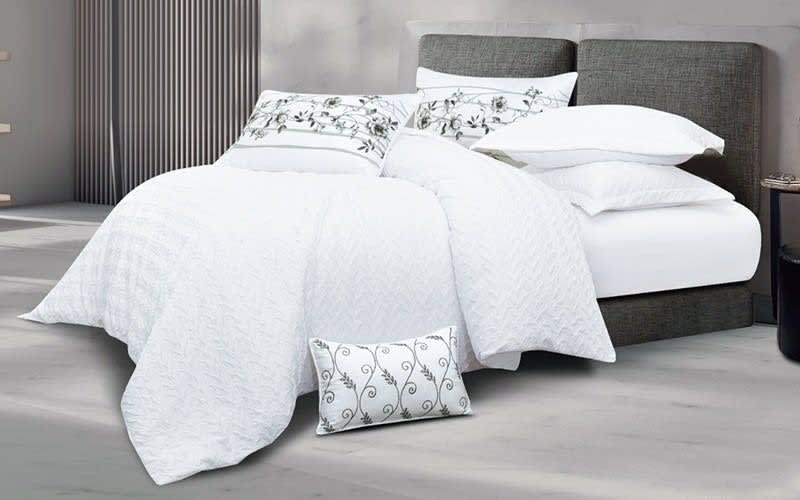 Alana Quilt Cover Set Without Filling 7 Pcs - King White