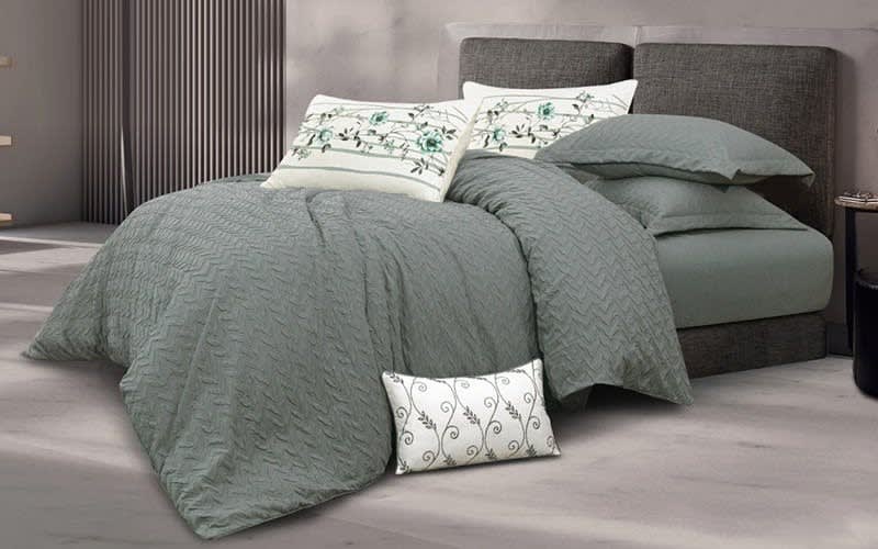 Alana Quilt Cover Set Without Filling 7 Pcs - King Green