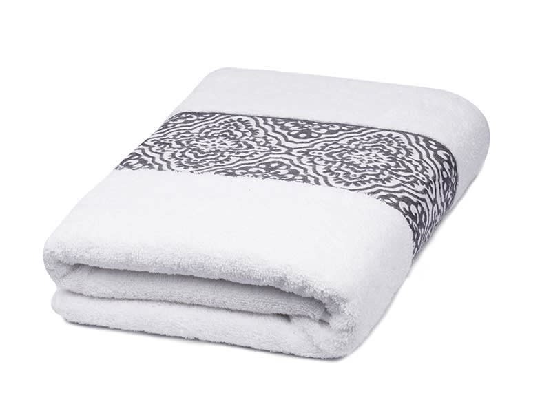 Cannon Scroll Towel ( 70 X 140 ) - White