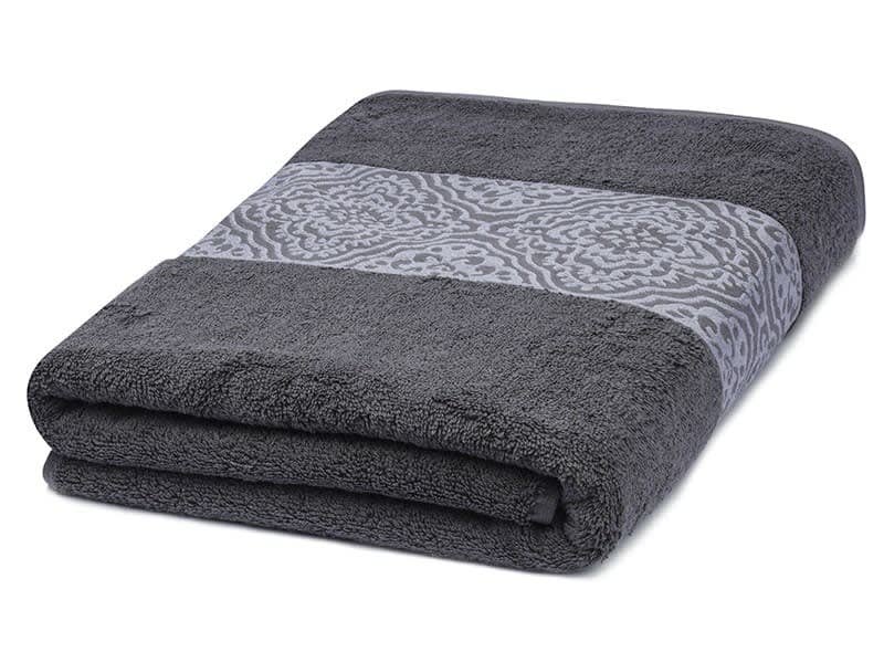 Cannon Scroll Towel ( 81 X 163 ) - Grey