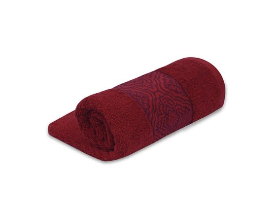 Cannon Scroll Towel ( 33 X 33 ) - Burgundy