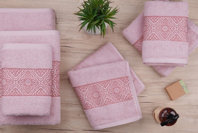 Cannon Scroll Towel ( 50 X 100 ) - Pink