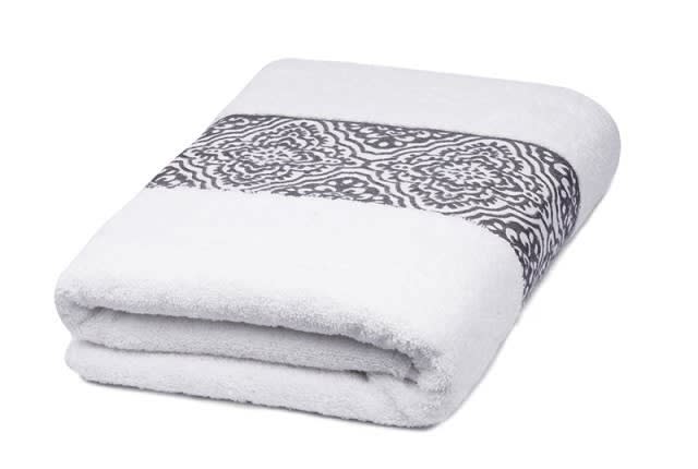 Cannon Scroll Towel ( 70 X 140 ) - White